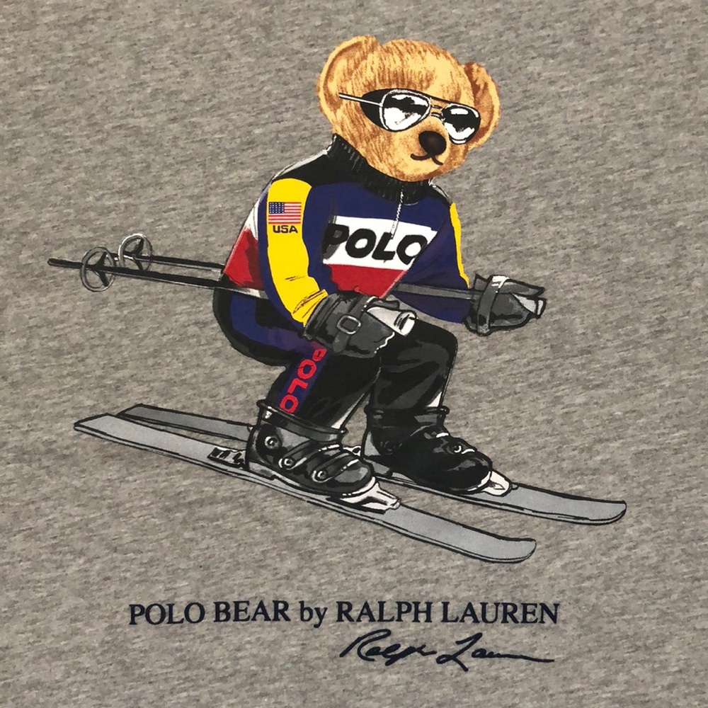 POLO RALPH LAUREN TEE / BEAR SKI (L) 🍂